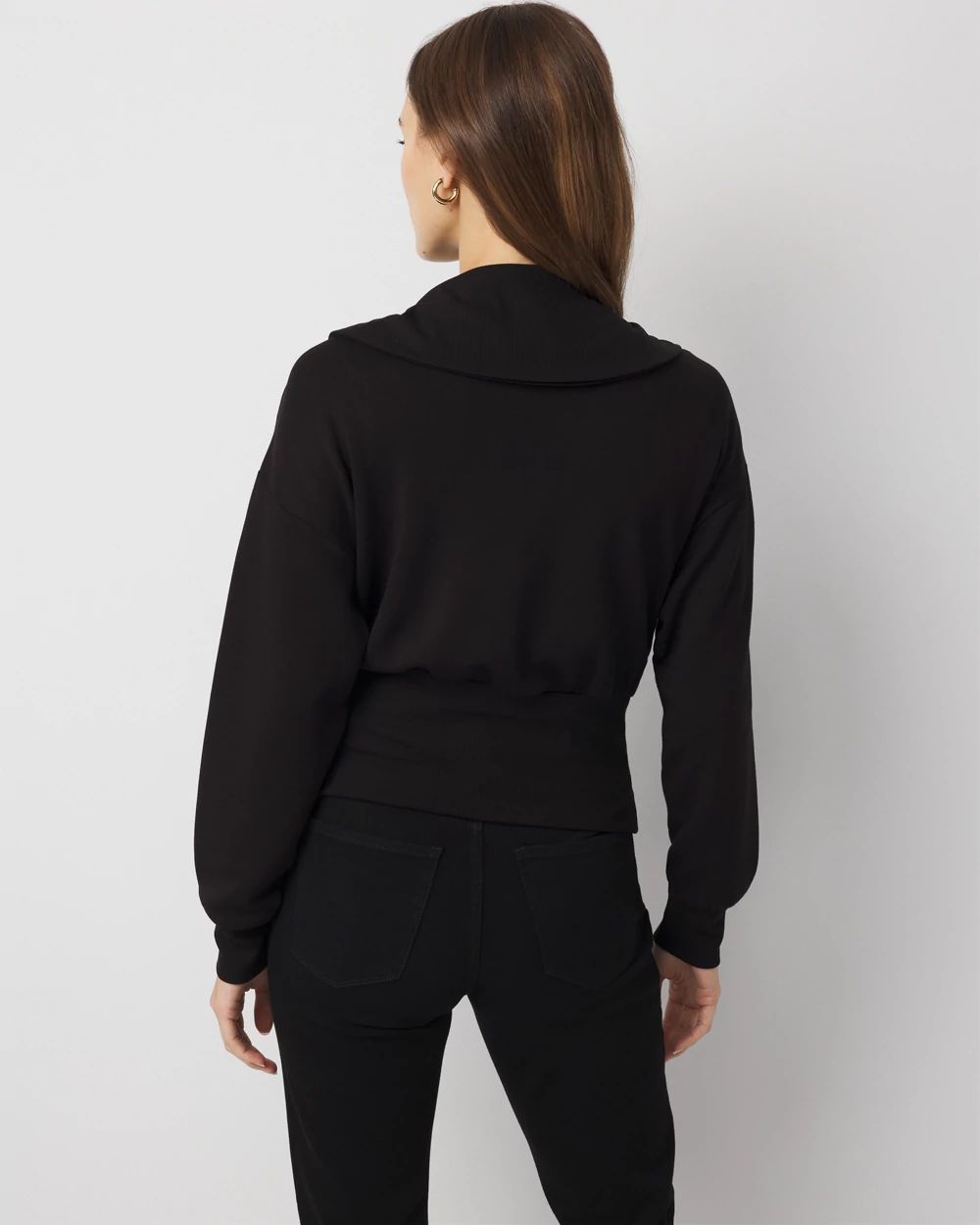 Rib Trim Zip-Up Jacket | White House Black Market